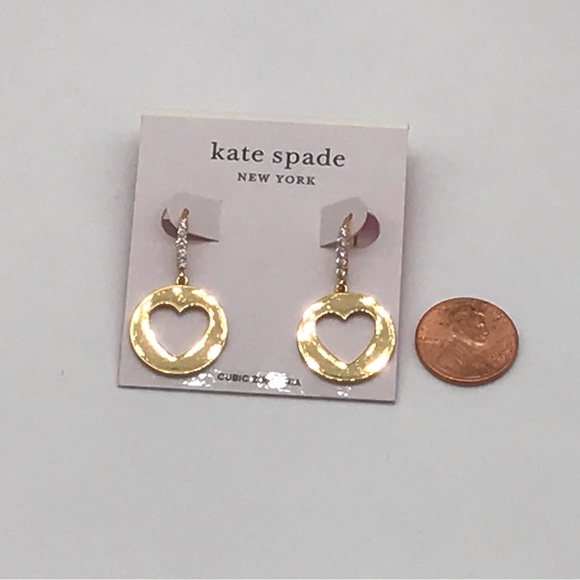 NEW Kate Spade Heart Gold Plated Drop Dangle Earrings WBRUH347   RETAIL … - Picture 6 of 6